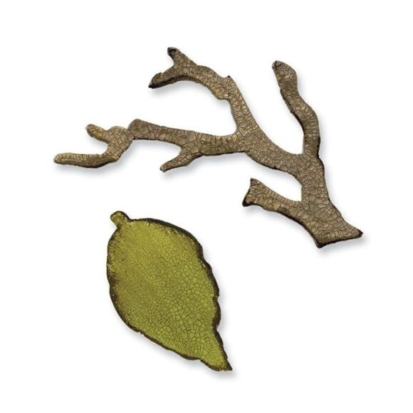 Sizzix Movers & Shapers Magnetic Die Set 2PK - Mini Branch & Leaf Set by Tim Hol - Picture 1 of 3